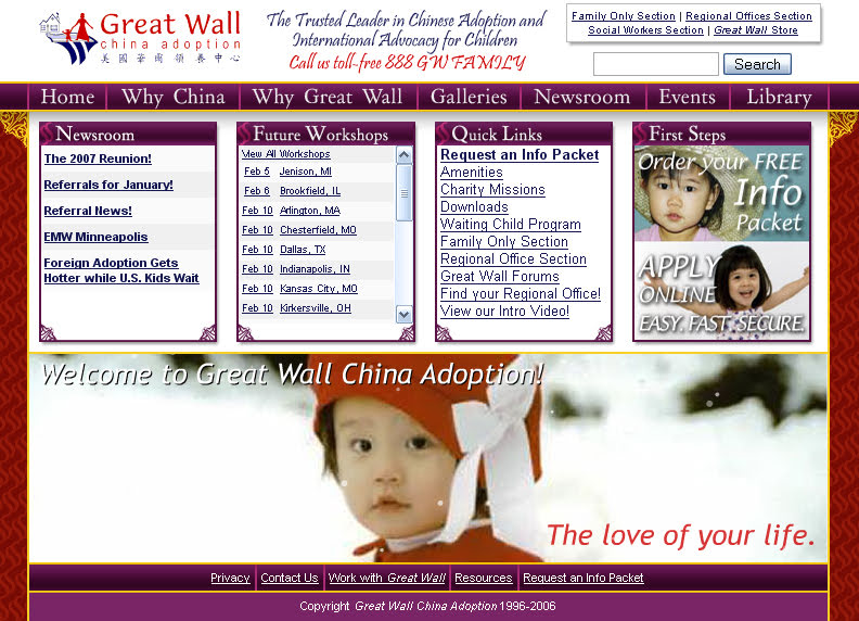 Great Wall China Adoption